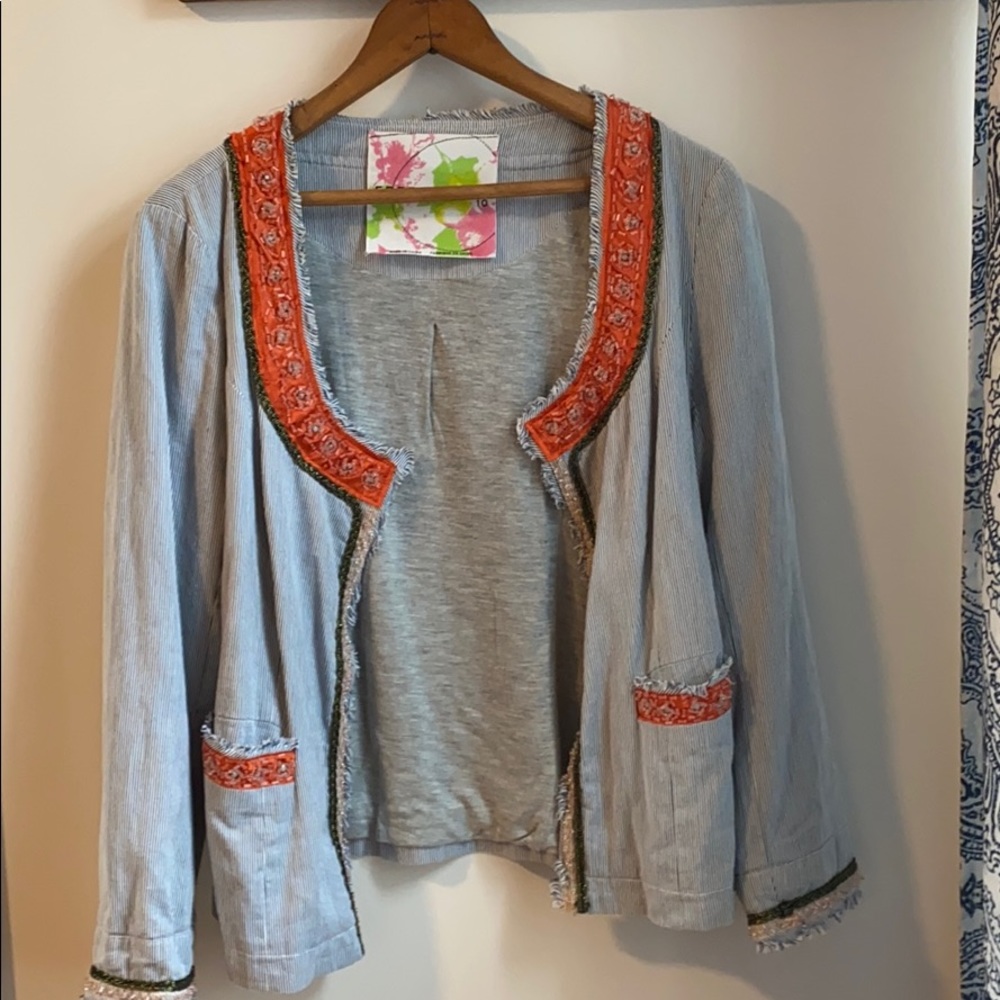 Free people pin stripe blazer